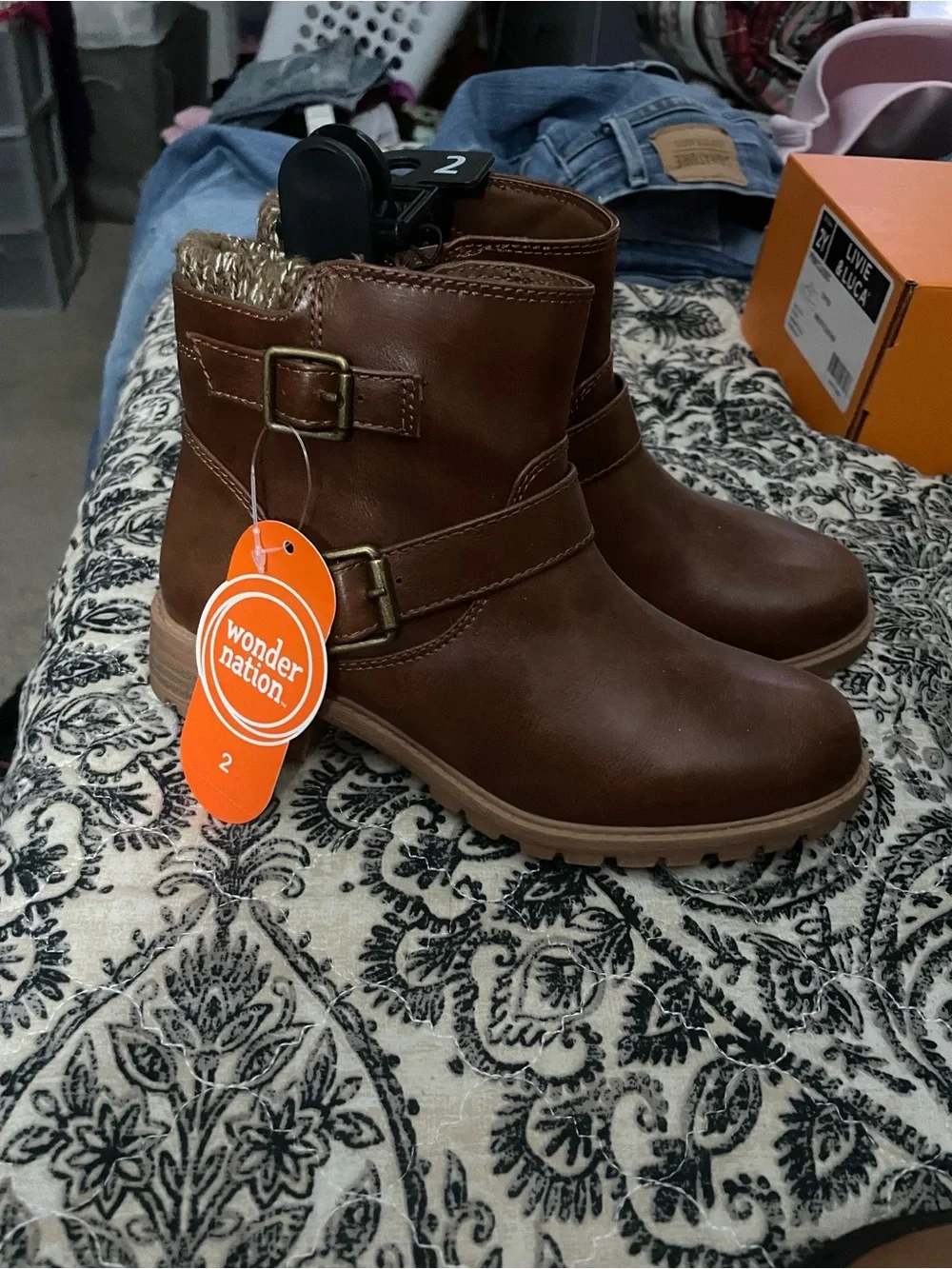 wonder nation Brown Girls Ankle Boots